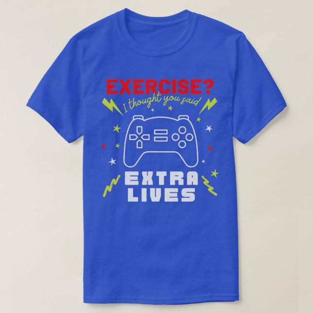 T-shirt Extra Lives Funny Video Game Controller Retro Boy (Design devant)