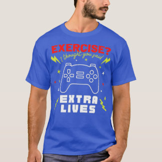 T-shirt Extra Lives Funny Video Game Controller Retro Boy