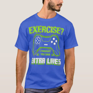 T-shirt Extra Lives Funny Video Game Controller Retro Boy