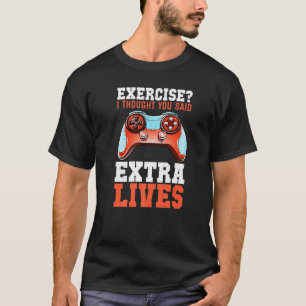 T-shirt Extra Lives Video Game Controller Retro Gamer Boys