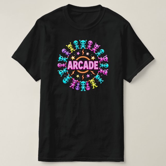T-SHIRT EXTRA-TERRESTRES D'ARCADE (Design devant)