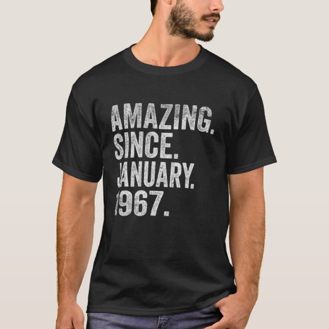 T-shirt Extraordinaire depuis janvier 1967 56 Ans 56e Nais (Devant)
