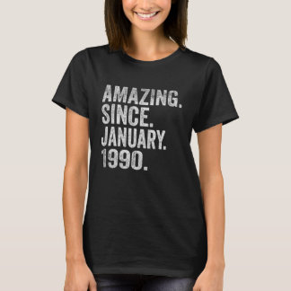 T-shirt Extraordinaire depuis janvier 1990 33 ans 33e anni