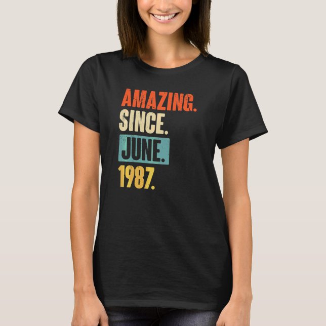 T-shirt Extraordinaire depuis juin 1987 35 ans 35e anniver (Devant)