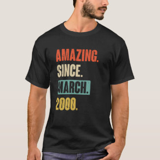 T-shirt Extraordinaire depuis mars 2000 Anniversaire 23ème