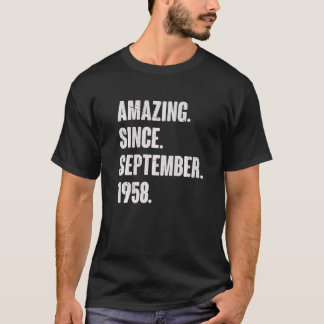 T-shirt Extraordinaire depuis septembre 1958 64 ans 64e Bi