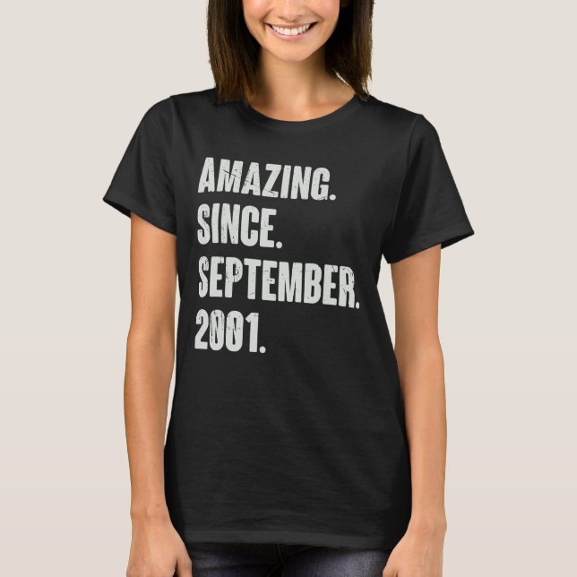 T-shirt Extraordinaire depuis septembre 2002 20 ans 20e an (Devant)