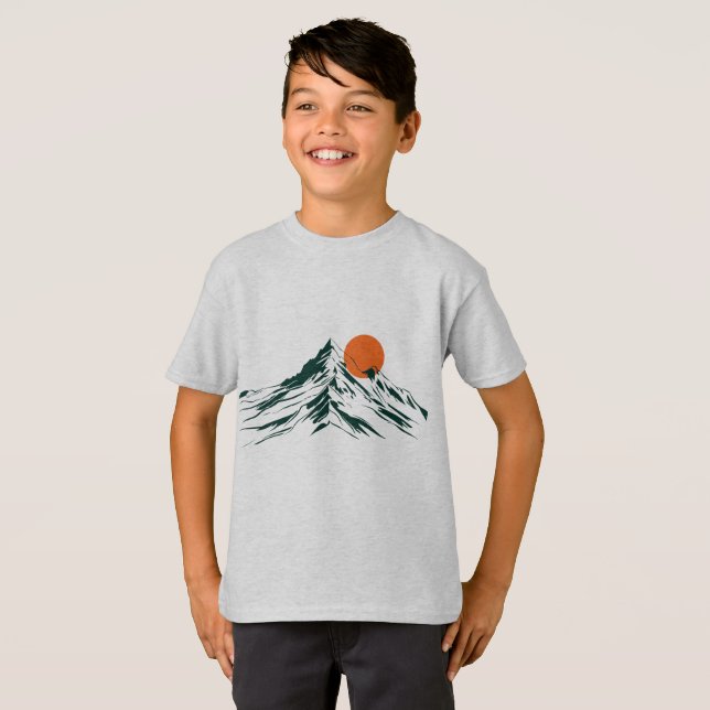 T-shirt Extraordinaire pour enfants paysagers (Devant entier)