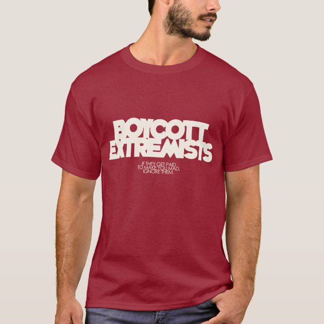 T-shirt Extrémistes de boycott (Devant)