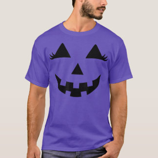 T-shirt Eyelashes Tee - Halloween Citrouille de tenue Face