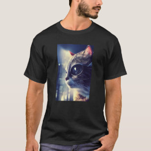 T-shirt Eyepatch Chat Kitty Animal animal de compagnie Cyb