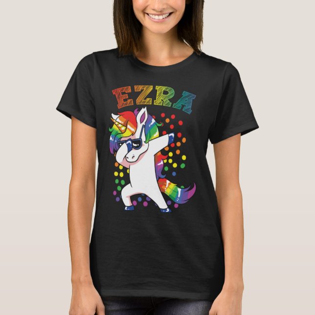 T-shirt Ezra Dabbing Unicorn (Devant)