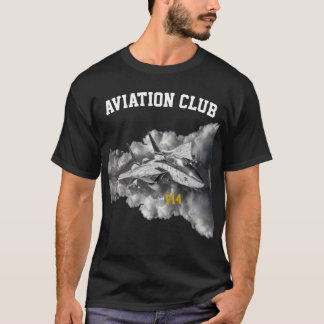 T-shirt F14 Tomcat Aviation Club pilote noir