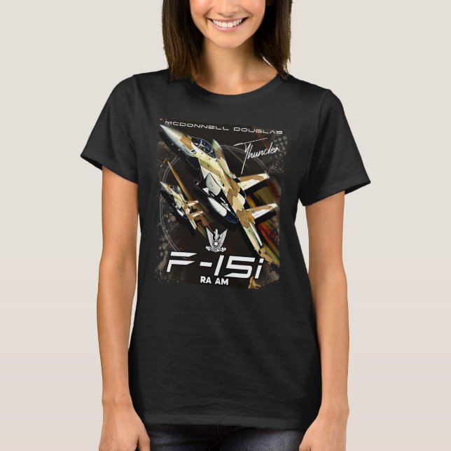T-shirt F15 Avion de chasse de la Force aérienne israélien (Devant)