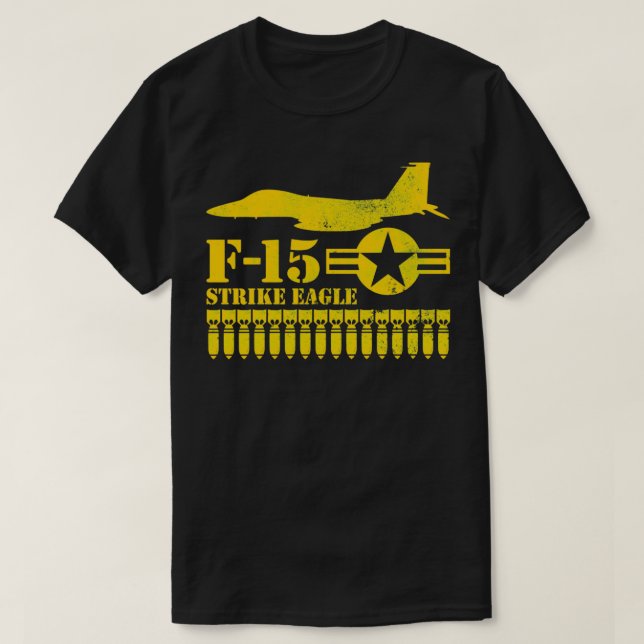 T-shirt F15 Frappe Eagle en détresse  (Design devant)