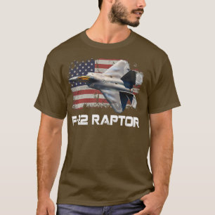 T-shirt F22 Raptor Cool Fighter Jet F22 Raptor Jet Long S
