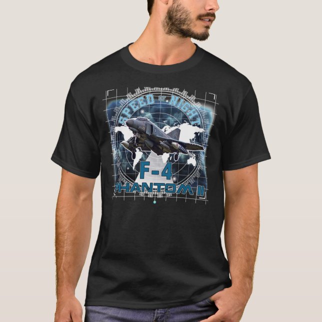 T-shirt F4 Phantom II Vitesse de l'avion de nuit  (Devant)