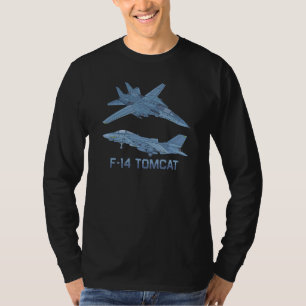 T-shirt F 14 Diagramme d'avion de chasse Tomcat Jet