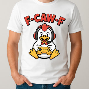 T-shirt F-Caw-F Chicken Gamer Drôle Graphique Mème Japonai