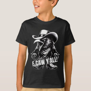 T-shirt F-caw vous tous corbeau casquette de cowboy rednec