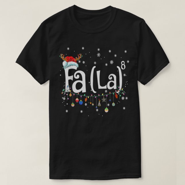 T-shirt Fa La8 Funny Noël Père Noël Fa La Math 2 (Design devant)
