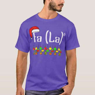 T-shirt FA (LA)8 Drôle Noël Père Noël Fa La Math Me Donne