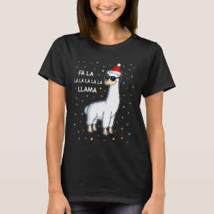 T-shirt Fa La La Lama Noël Santa Alpaga Enfants Garçons M