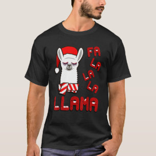 T-shirt Fa La Llama Shirt, Funny Llama Christmas Pajama