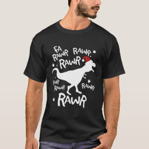 T-shirt Fa Rawr Rawr Trex Dinosaur Pour Noël