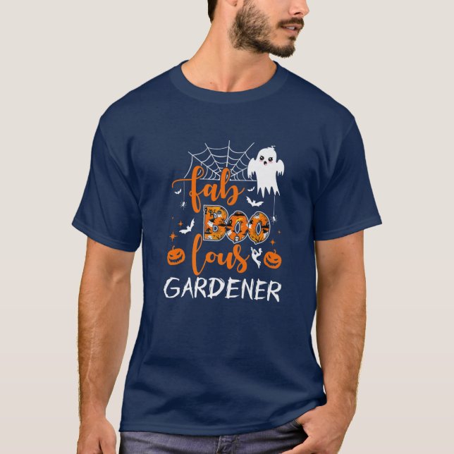 T-shirt Fab Boo Lous Gardener Funny Boo Ghost Halloween Sp (Devant)