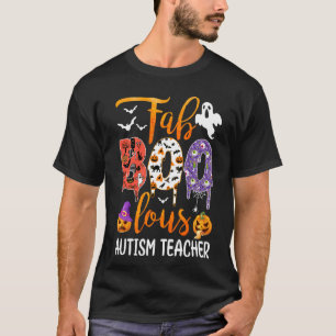 T-shirt Fab Boo Lous Professeur d'autisme Boo Fantôme Citr