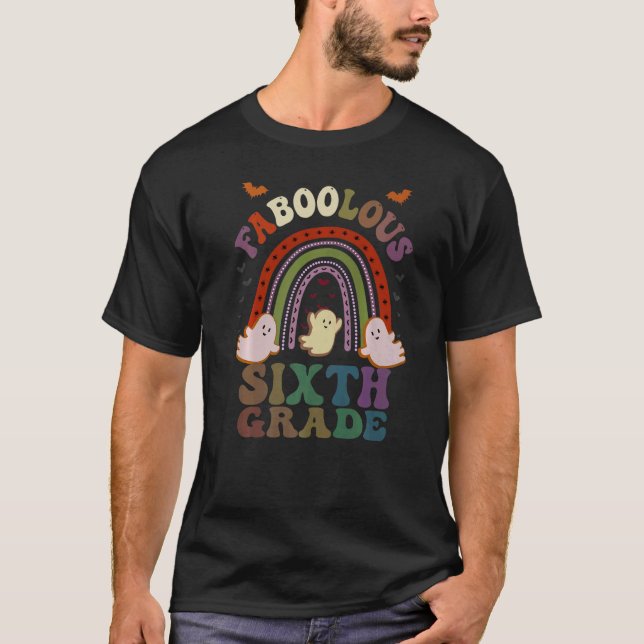 T-shirt FaBOOlous 6TH GRADE TEACHER Costume This Is My Spo (Devant)