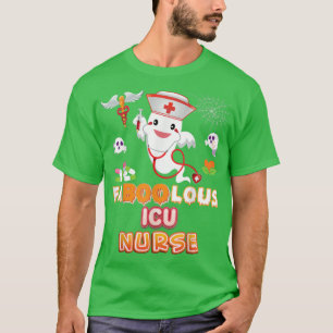 T-shirt Faboolous ICU Nurse Fabulous Halloween Ghost Pumpk