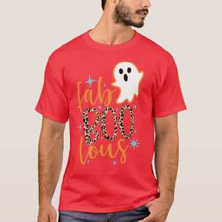 T-shirt Faboolous Leopard Fabous Boos Automne Citrouille H