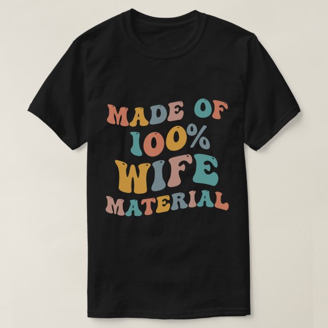 T-shirt Fabriqué À 100% Matériel Femme Drôle Mariée Bachel (Design devant)