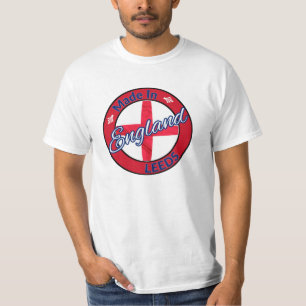 T-shirt Fabriqué à Leeds Angleterre St George Drapeau