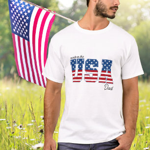 T-shirt Fabriqué aux Etats-Unis Drapeau 4 juillet patrioti