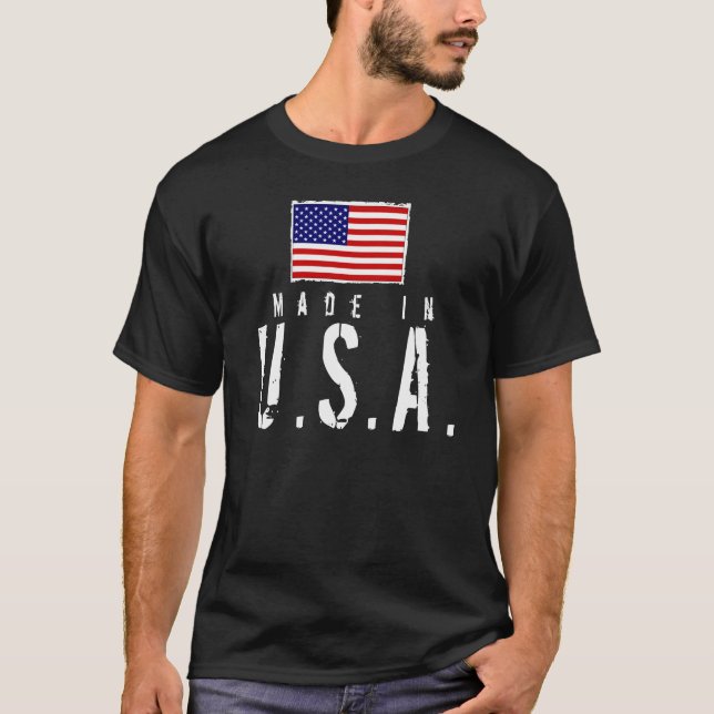 T-shirt Fabriqué aux Etats-Unis - obscurité (Devant)
