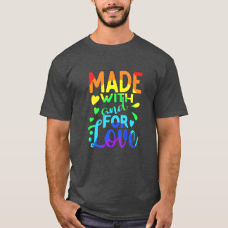 T-shirt Fabriqué avec et pour l'amour rétro