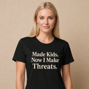 T-shirt Fabriqué Des Enfants. Maintenant, Je Fais Des Mena