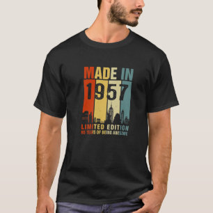 T-shirt Fabriqué En 1957 Édition Limitée 65 Ans D'Être Awe