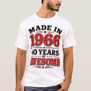 T-shirt Fabriqué en 1966 60 ans de Génial