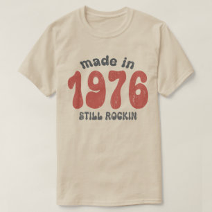 T-shirt Fabriqué en 1976, les chiffres vintages sont toujo