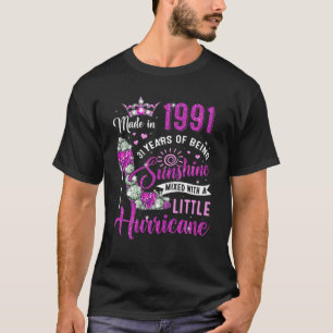 T-shirt Fabriqué En 1991 Cadeaux De 31 Ans Femmes Sunshine