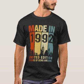 T-shirt Fabriqué En 1992 31 Ans D'Être Étonnant
