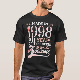 T-shirt Fabriqué En 1998 24 Yo D'Être Impressionnant 24ème