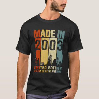 T-shirt Fabriqué En 2003 20 Ans D'Être Étonnant