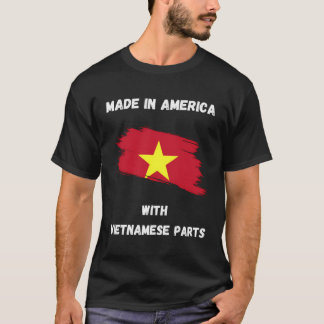 T-shirt Fabriqué En Amérique Avec Des Parties Vietnamienne
