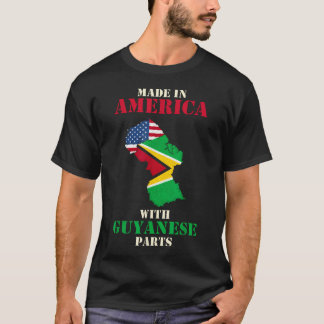 T-shirt Fabriqué en Amérique avec des pièces guyanaises Ét