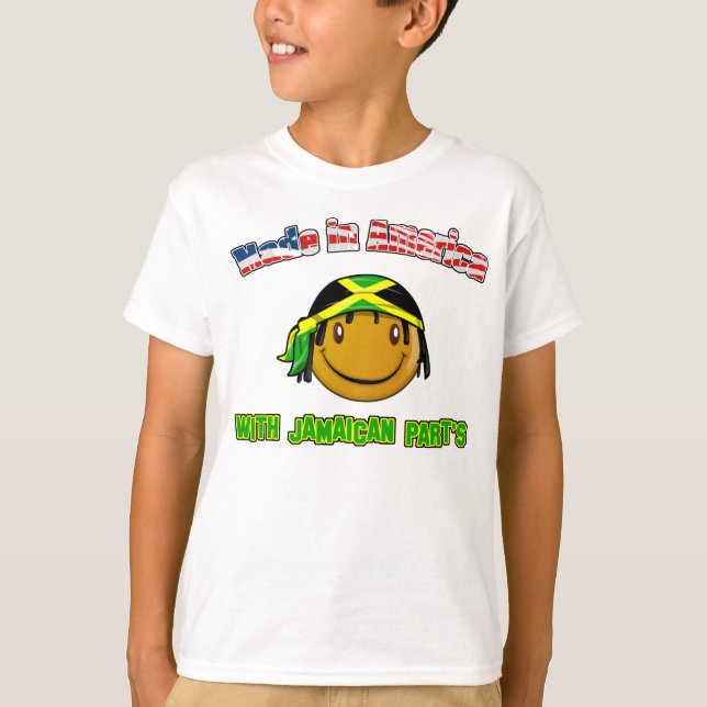 T-shirt Fabriqué en Amérique avec la partie jamaïcaine (Devant)